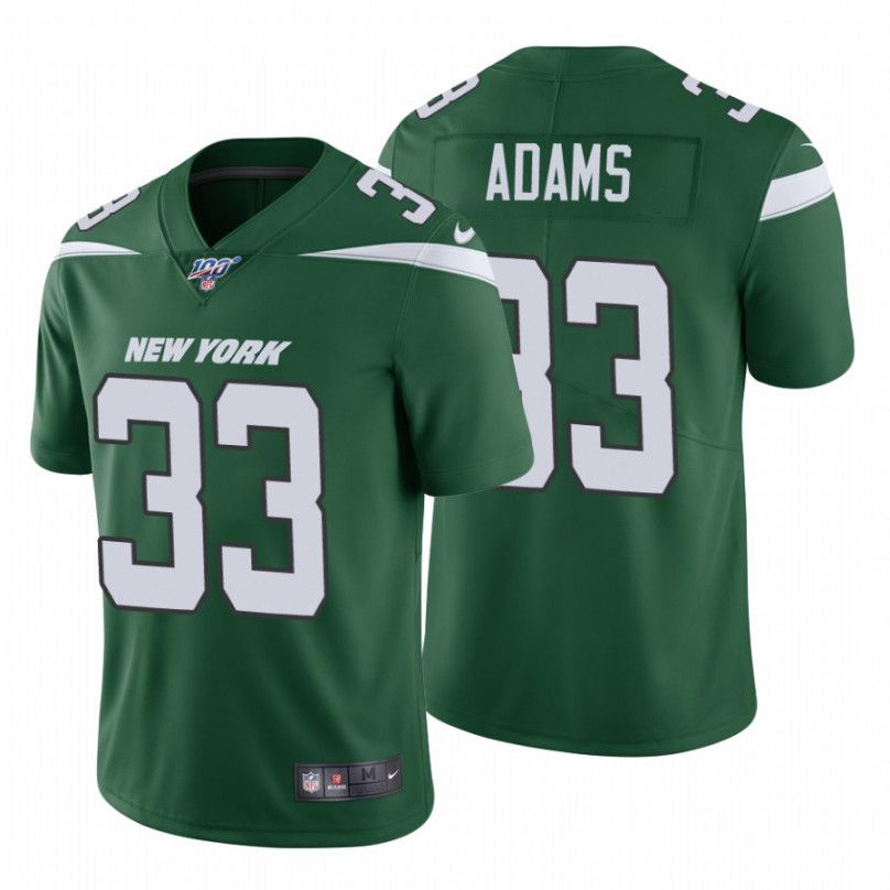Men New York Jets #33 Jamal Adams Nike Green 100th Vapor Limited NFL Jersey->new york jets->NFL Jersey